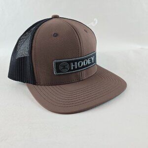 Hooey Hat Mens Brown Adjustable Snapback Lock Up Trucker Mesh Patch Western Cap